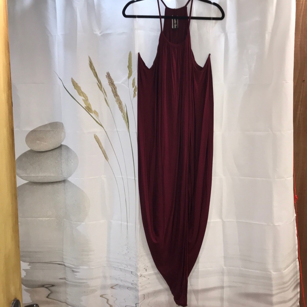 Plum colored Grecian dress
